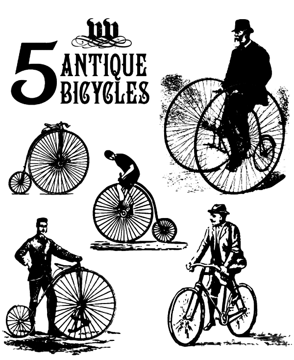 vintage bicycle clip art free - photo #22
