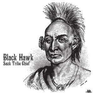 Vector art of Native American Black Hawk Sauk Tribe Indian Leader