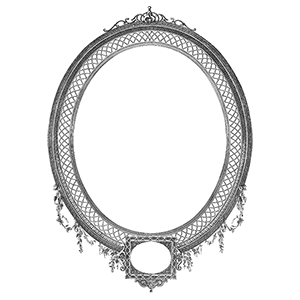 Vector art of Antique Decorative Oval Frame