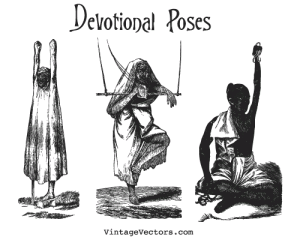 Thumbnail image for Vector Art of Ancient Religious Devotion: Self-Torture Painful Poses