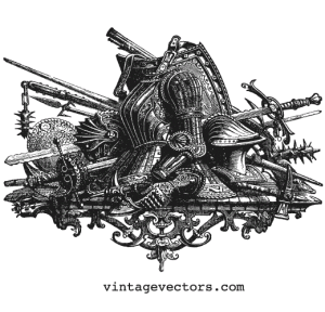 Thumbnail image for Medieval Vector: Armor & Weapons Decorative Graphic