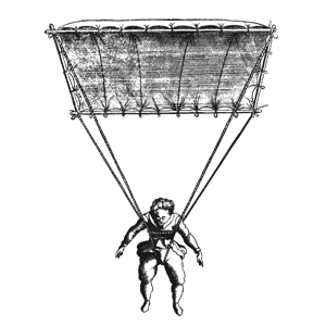 old parachute vector art