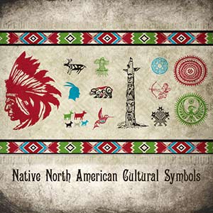 Vector art of Native North American Cultural Icons
